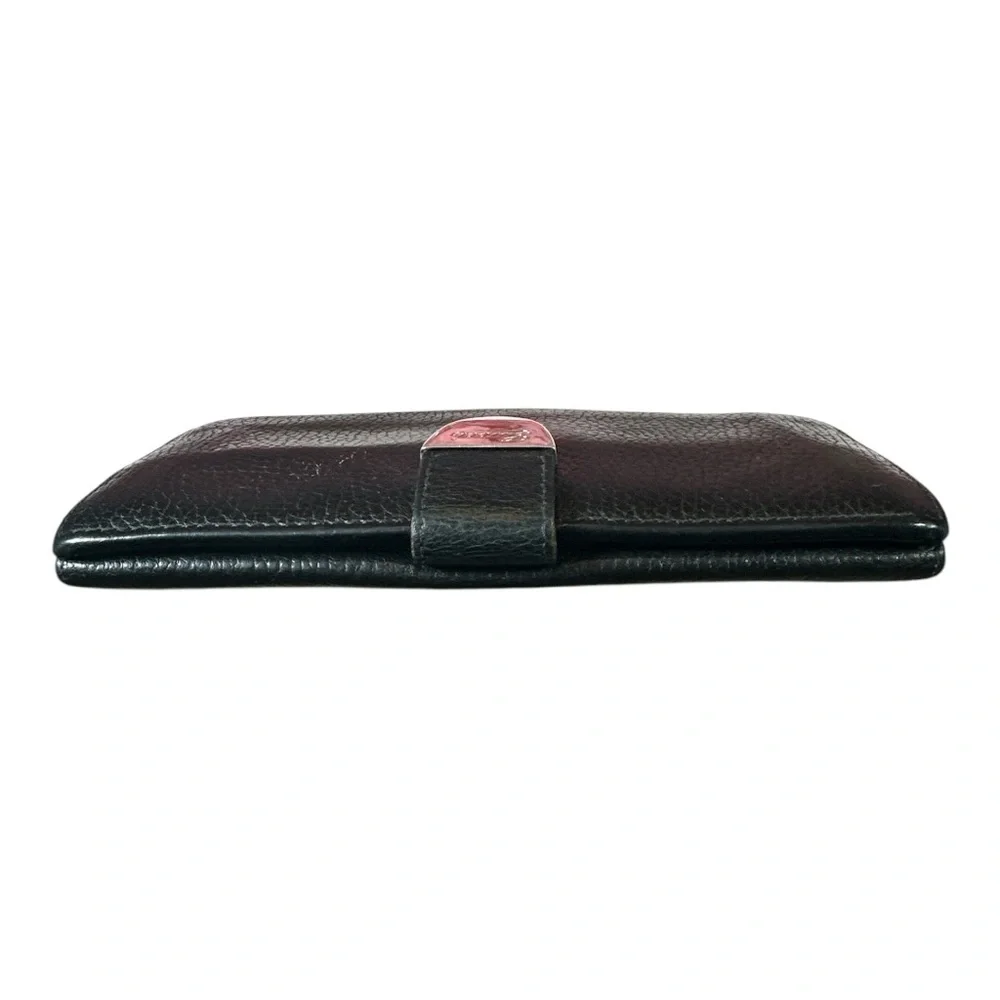 Gucci Vintage Continental Black Leather Wallet with Pebbled Texture - Picture 3 of 14